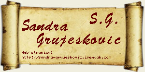 Sandra Grujesković vizit kartica